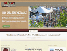 Tablet Screenshot of datsnicehotsauce.com